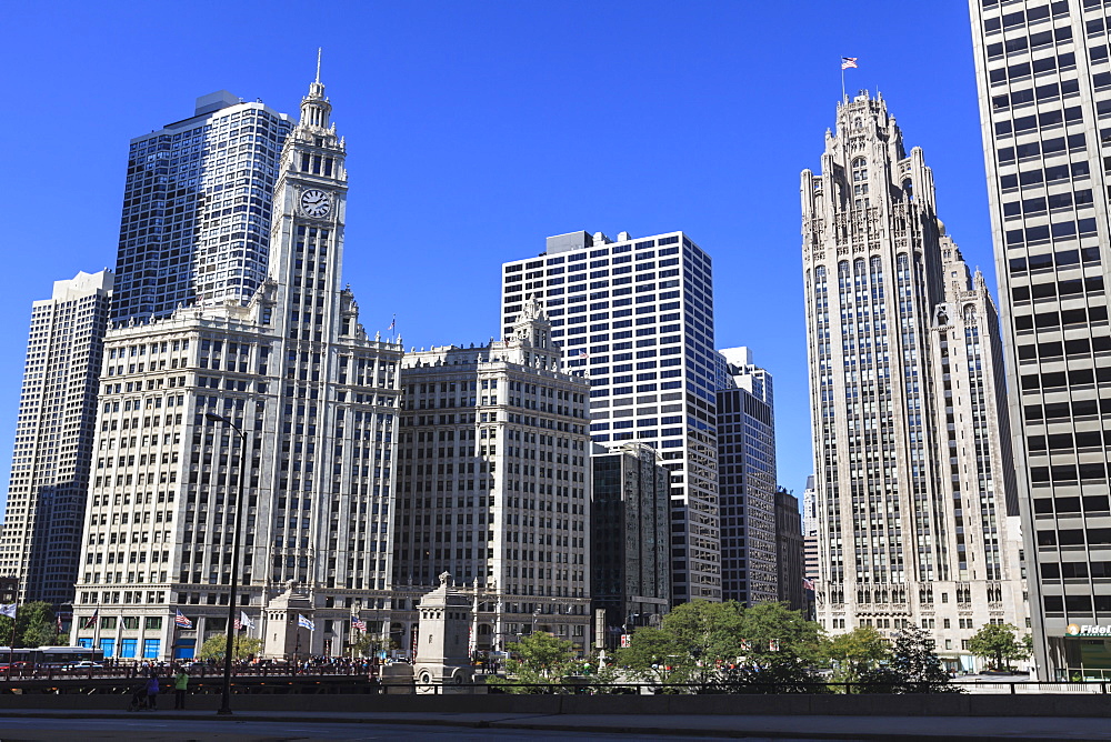 Wrigley Building and Tribune Tower, Chicago, Illinois, United States of America, North America