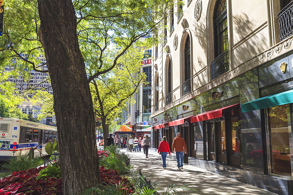 The Magnificent Mile, North Michigan Avenue, Chicago's premier shopping street, Chicago, Illinois