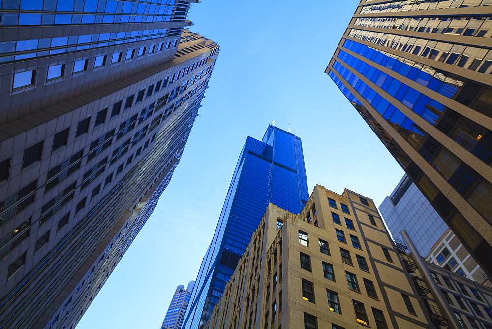 Skyscrapers including Willis Tower, formerly Sears Tower, Chicago, Illinois, United States of America, North America