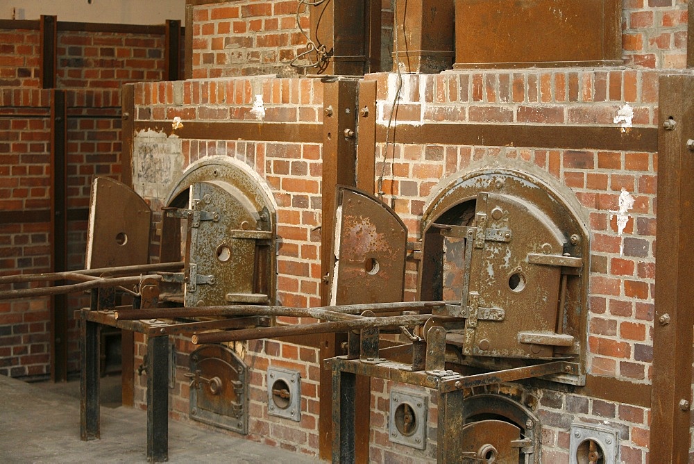 Crematorium at Dachau concentration camp, Dachau, Bavaria, Germany, Europe