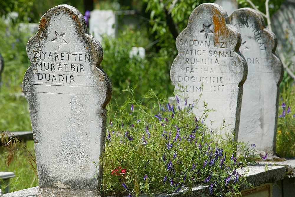 Muslim graveyard, Istanbul, Turkey, Europe