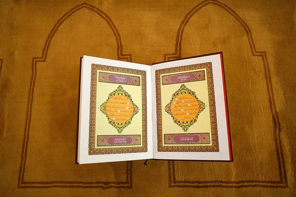 Koran open at the first page, Geneva, Switzerland, Europe