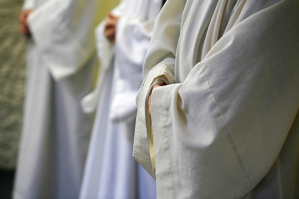 Monks, Notre-Dame d'Esperance monastery, Evian, Haute Savoie, France, Europe