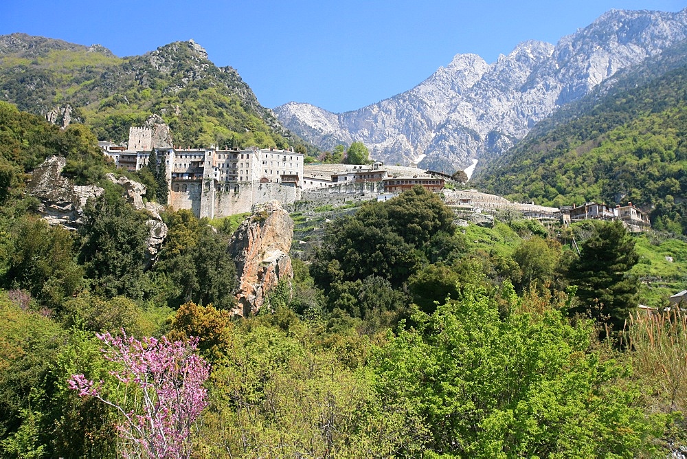 Aghiou Pavlou Monastery on Mount Athos, Mount Athos, UNESCO World Heritage Site, Greece, Europe