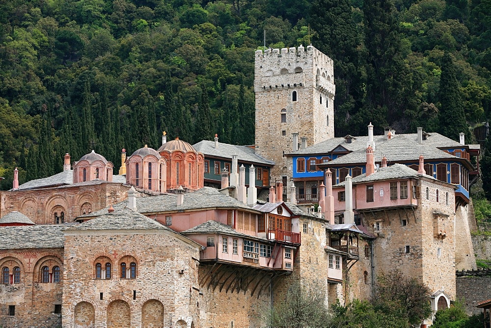 Dokhiariou Monastery on Mount Athos, Mount Athos, UNESCO World Heritage Site, Greece, Europe