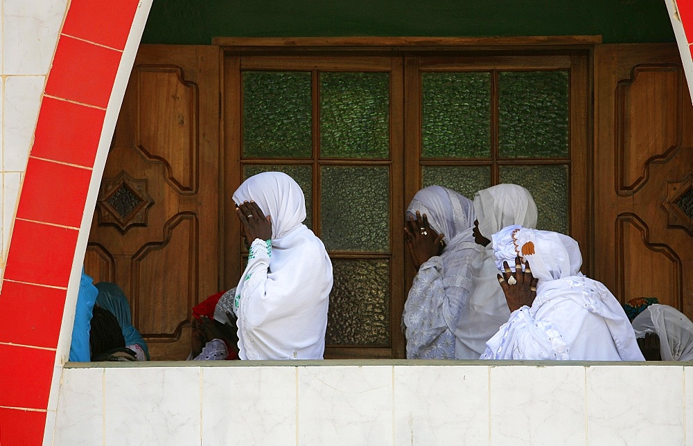 Friday prayers at the Divinity Mosque, Dakar, Senegal, West Africa, Africa