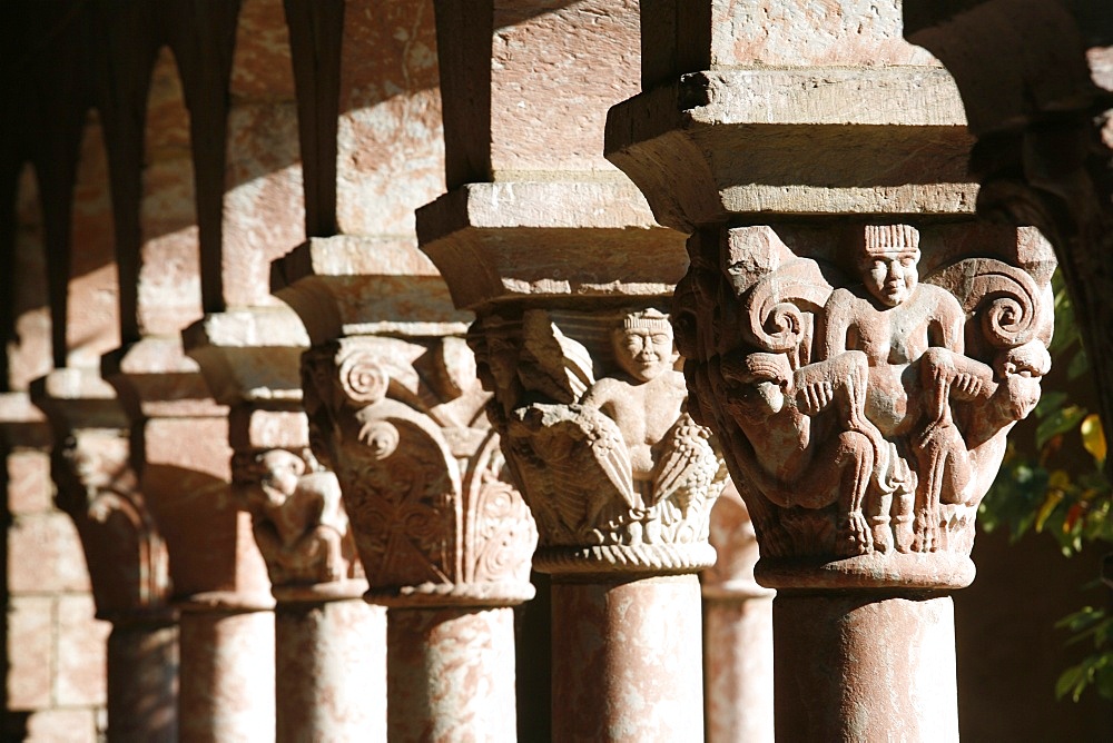 Capitals dating from the 12th century, Cuxa Cloister, The Cloisters of New York, New York, United States of America, North America