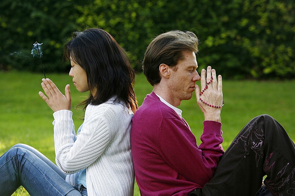 Praying couple, France, Europe