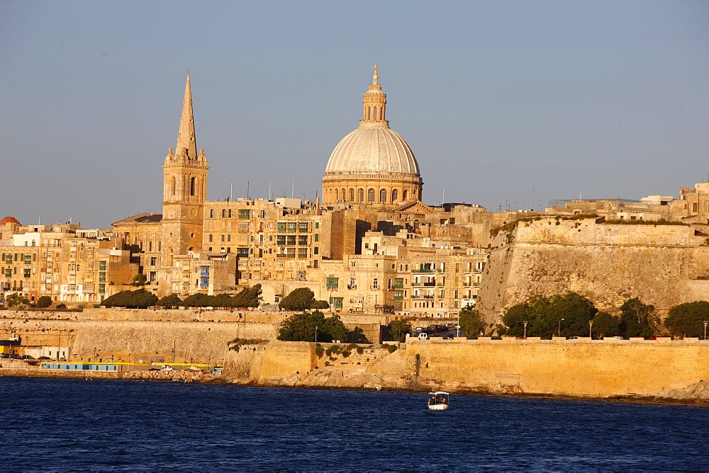 St. Pauls Cathedral and Carmelite Church in Valletta, Malta, Mediterranean, Europe