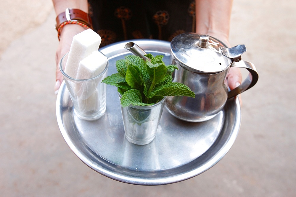 Mint tea, Agadir, Morocco, North Africa, Africa