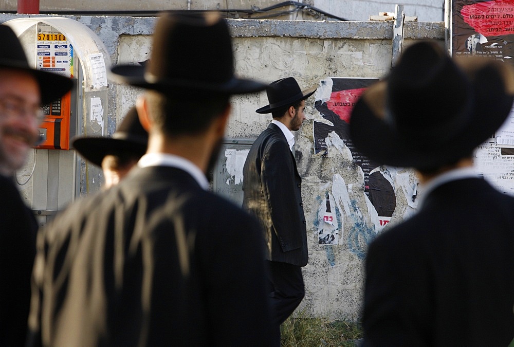 Orthodox Jews in Bnei Brak, Israel, Middle East