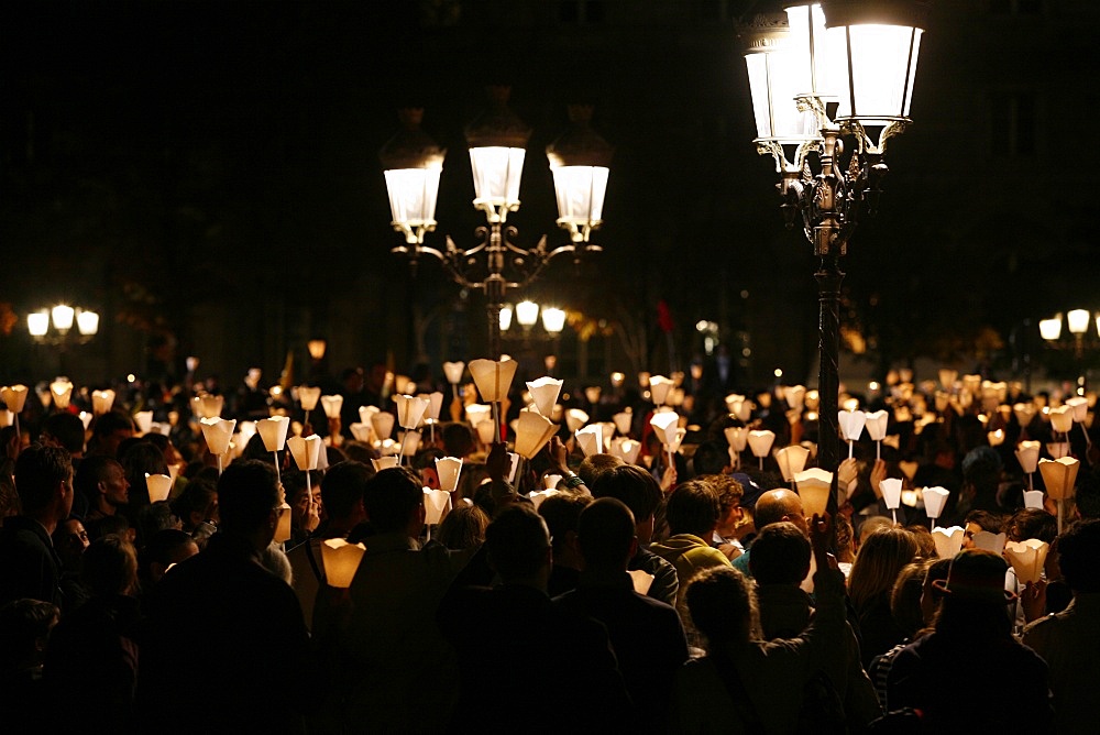 Procession in Paris during Pope Benedict XVI 's visit to France, Paris, France, Europe