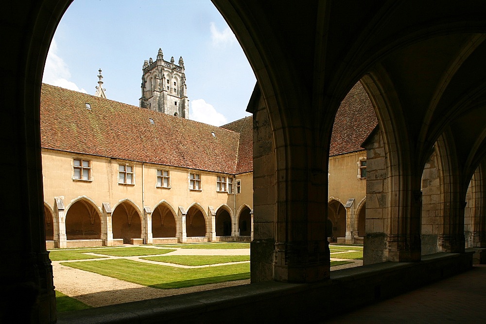 Royal Monastery of Brou cloister, Bourg-en-Bresse, Ain, France, Europe