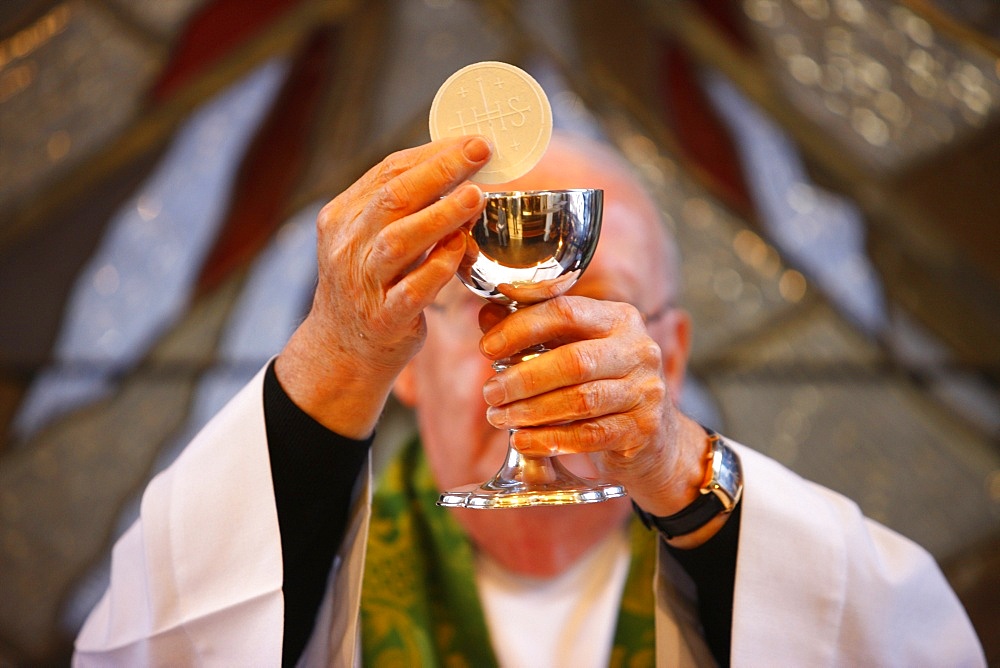 Eucharist in the Chapel of the Holy Spirit, Anglican Church of St. James, Sydney, New South Wales, Australia, Pacific