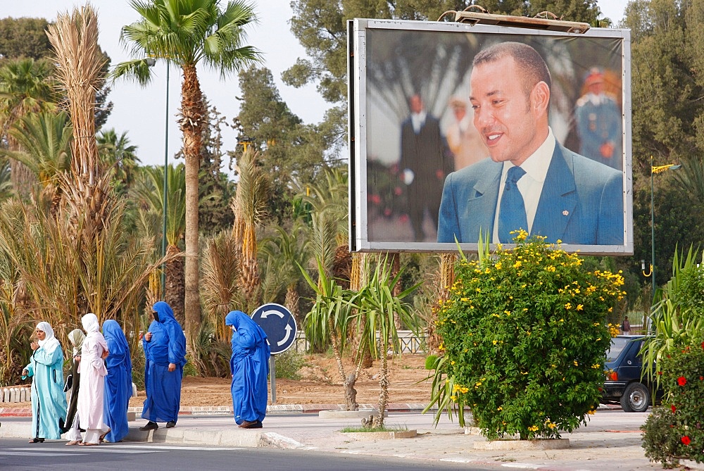 Portrait of King Mohammed VI, Taroudan, Morocco, North Africa, Africa