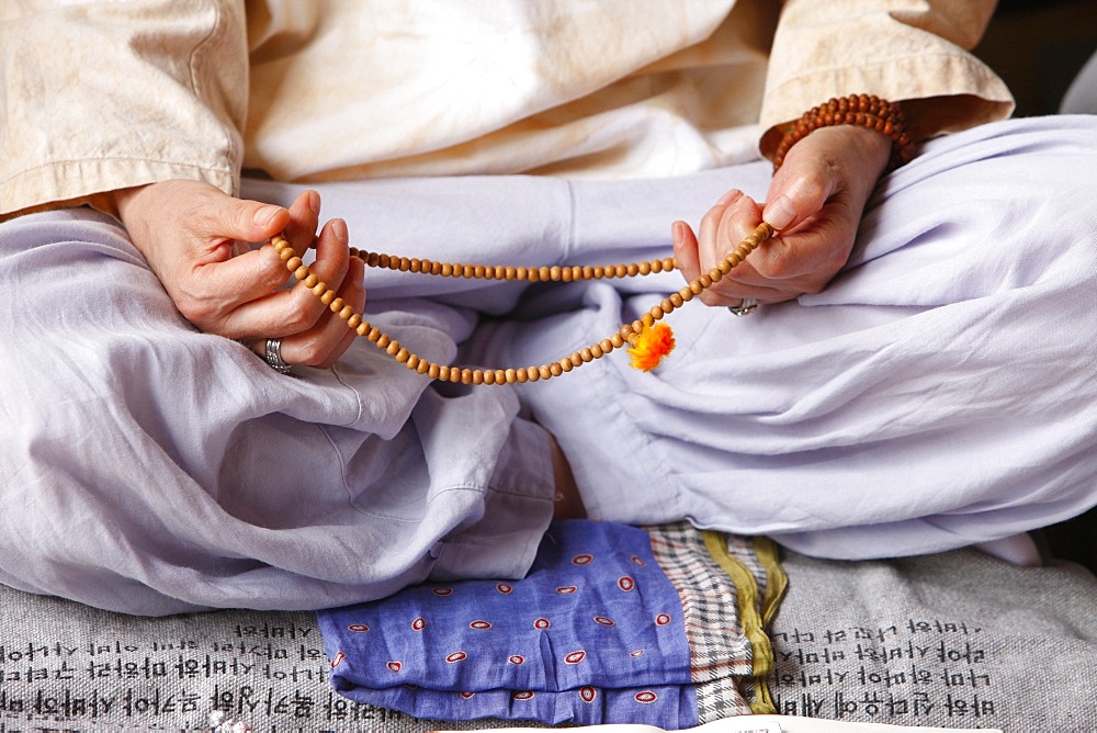 Buddhist prayer beads, Seoul, South Korea, Asia