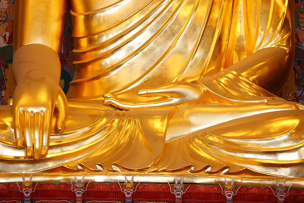 Sakyamuni Buddha, Main Hall, Jogyesa Temple, Seoul, South Korea, Asia