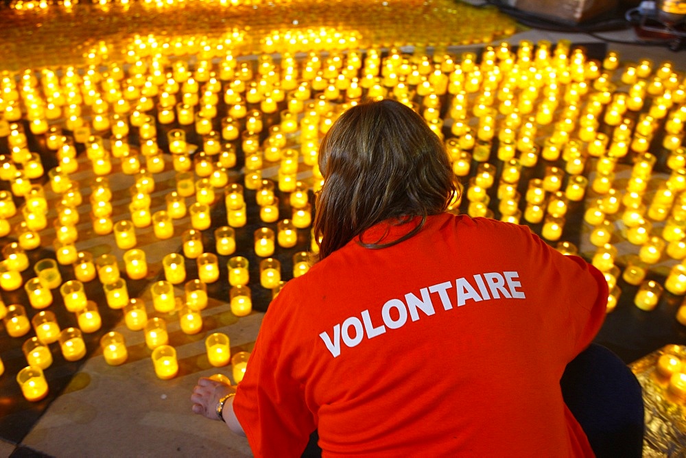 Vigil at Notre Dame cathedral, Paris, France, Europe