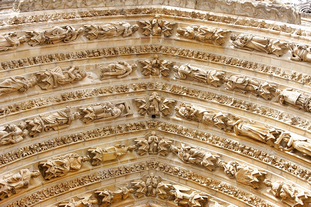 Arches, Mary's Gate, Reims Cathedral, UNESCO World Heritage Site, Reims, Marne, France, Europe