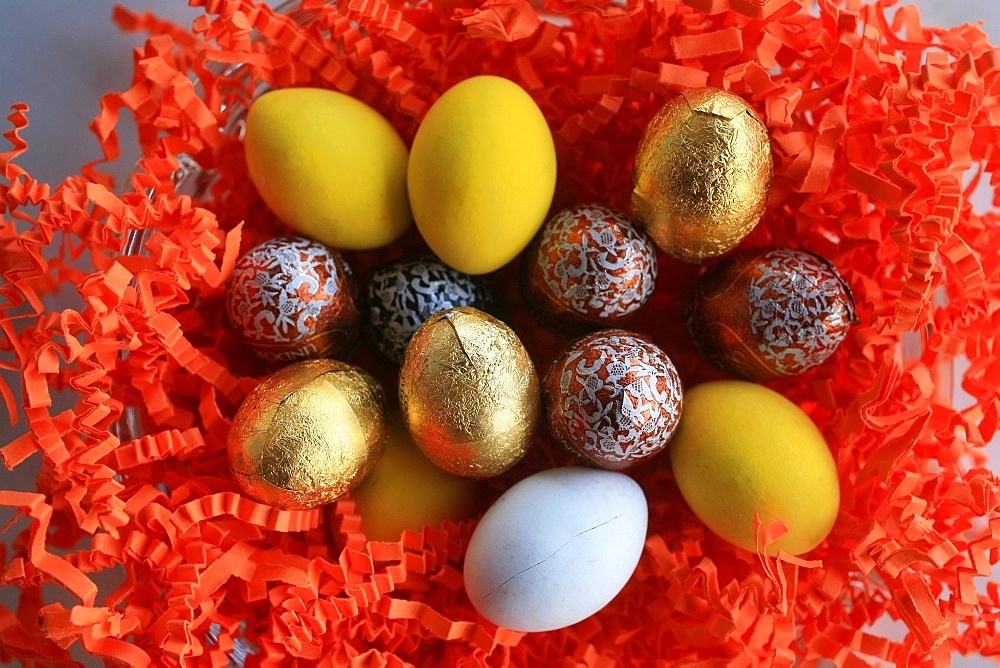 Chocolate eggs, France, Europe