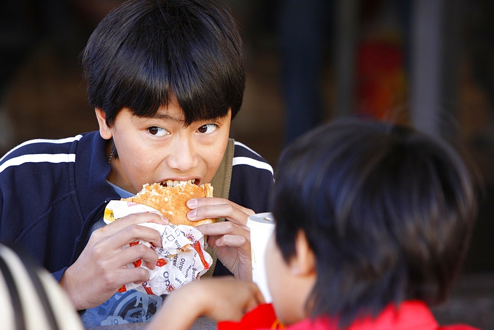 Fast food at MacDonalds restaurant, Sydney, New South Wales, Australia, Pacific