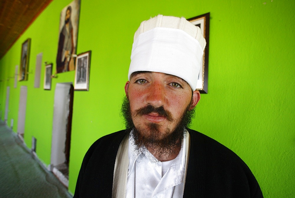 A 22-year old dervish, Myrteza Shehu, in Melani tekke, Vranishti, Girokastre, Albania, Europe