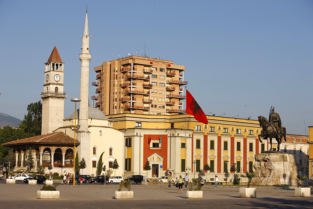 Skanderberg square, Tirana, Albania, Europe