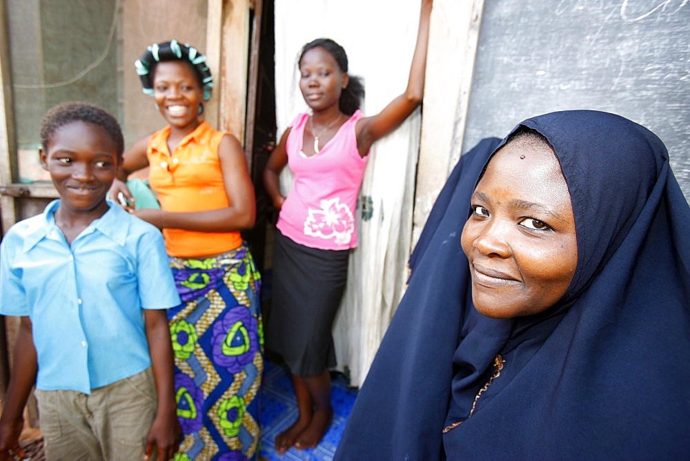 Muslim family, Lome, Togo, West Africa, Africa