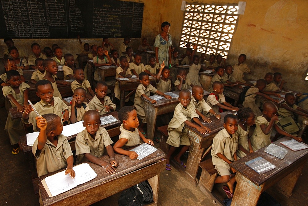 Primary school, Lome, Togo, West Africa, Africa