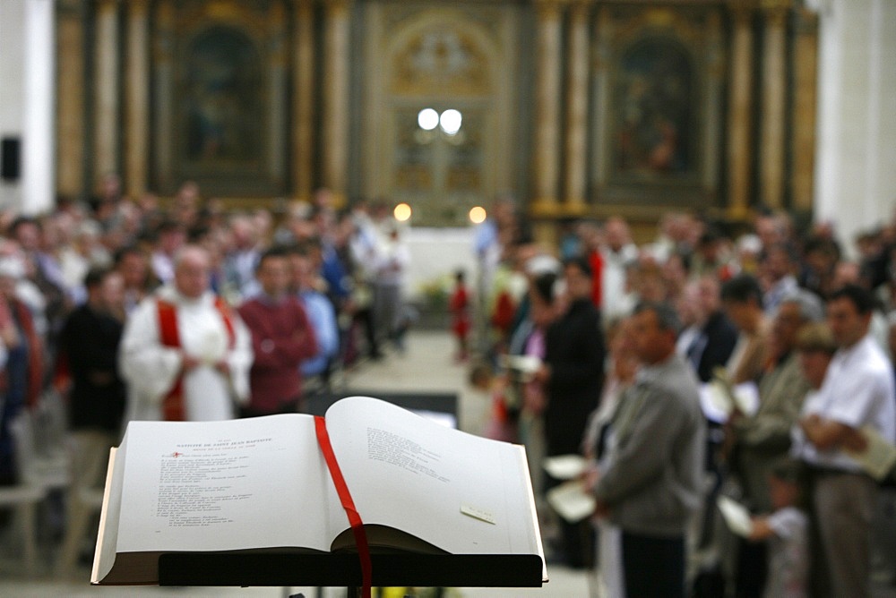 Deacon ordination in Pontigny abbey church, Pontigny, Yonne, France, Europe