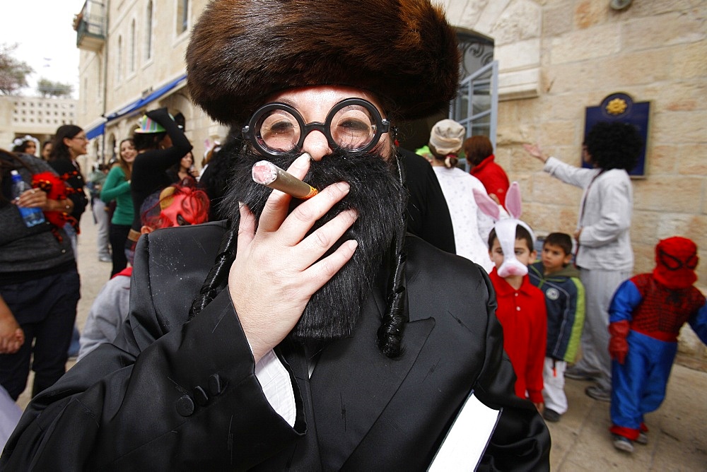 Purim festival in Jerusalem, Israel, Middle East