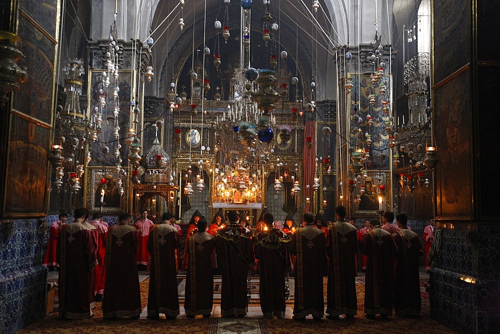 Feast of the Cross in St. James' Armenian Cathedral, Jerusalem, Israel, Middle East