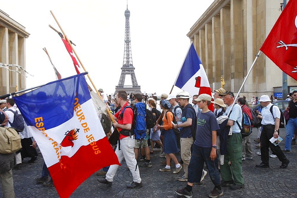 Traditional Catholic pilgrimage, Paris, France, Europe