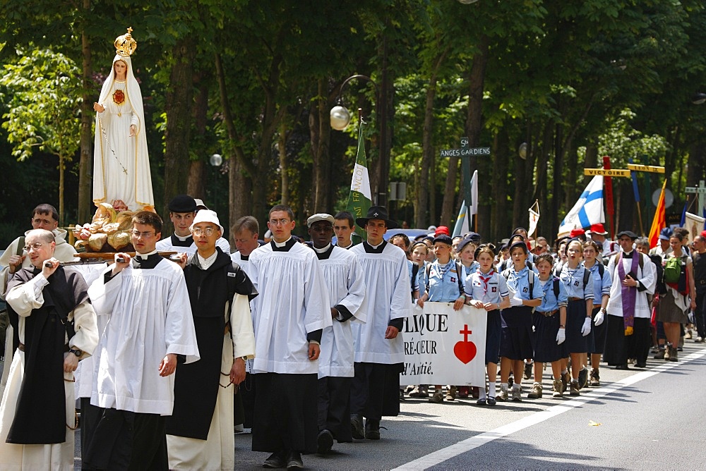 Traditional Catholic pilgrimage, Paris, France, Europe