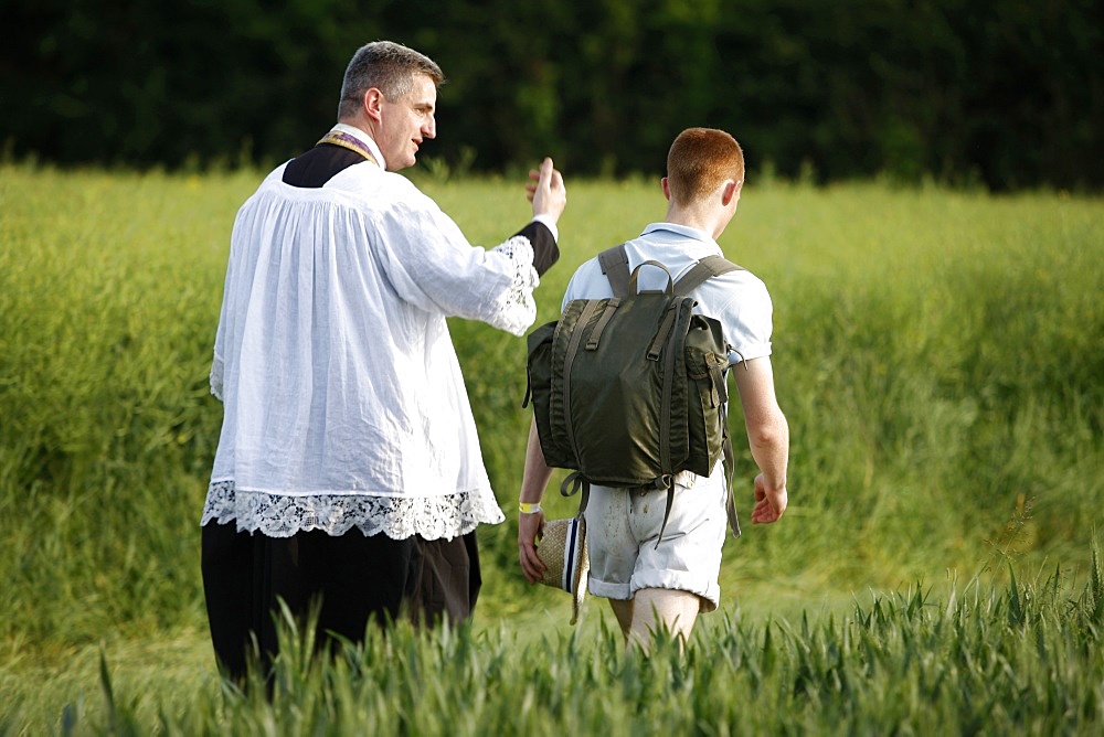 Traditionalist Catholic pilgrimage, Eure-et-Loir, France, Europe