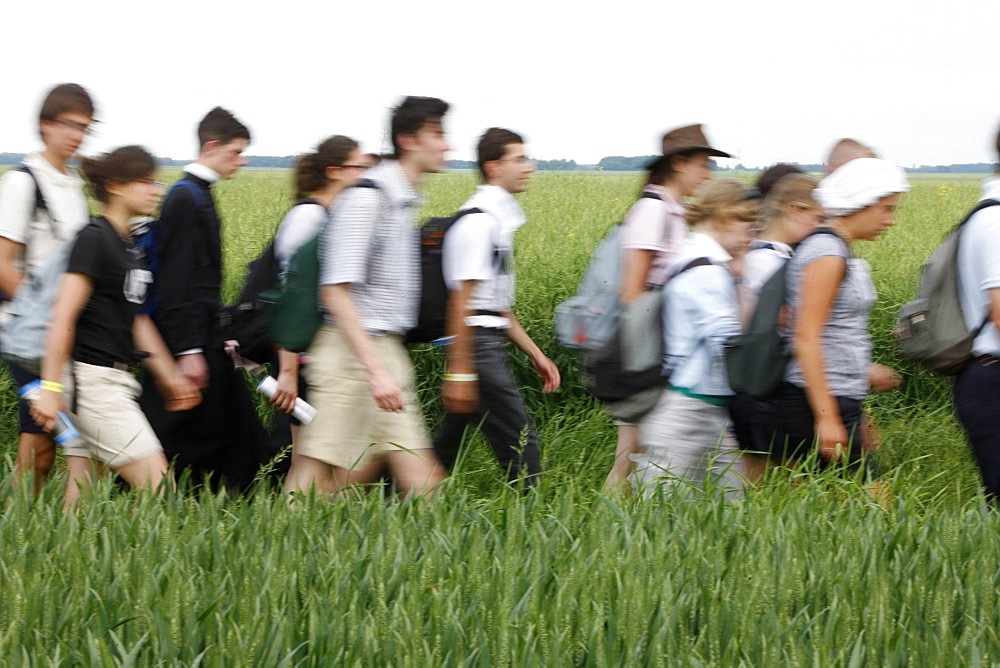 Traditionalist Catholic pilgrimage, Eure-et-Loir, France, Europe