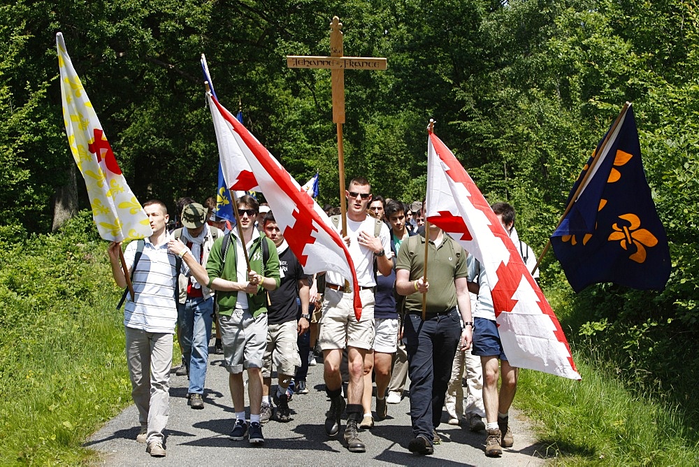 Traditionalist Catholic pilgrimage, Les Bordes, Yvelines, France, Europe