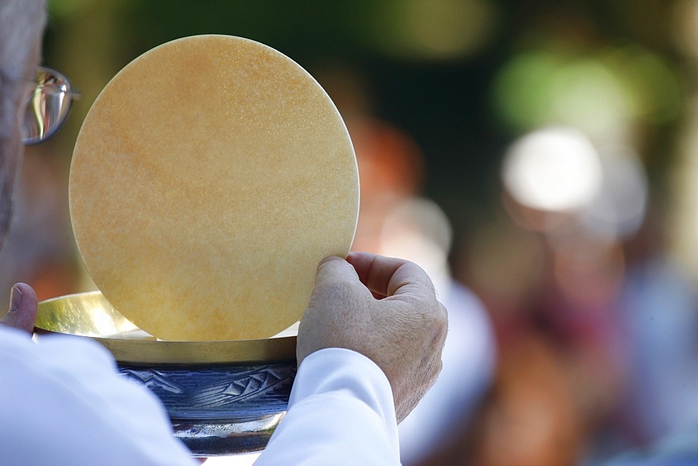 Eucharist celebration, La Roche-sur-Foron, Haute Savoie, France, Europe