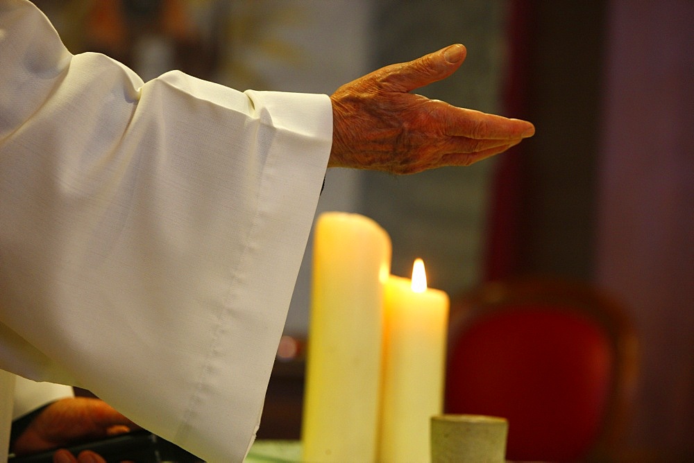 Catholic Mass, Chedde, Haute Savoie, France, Europe