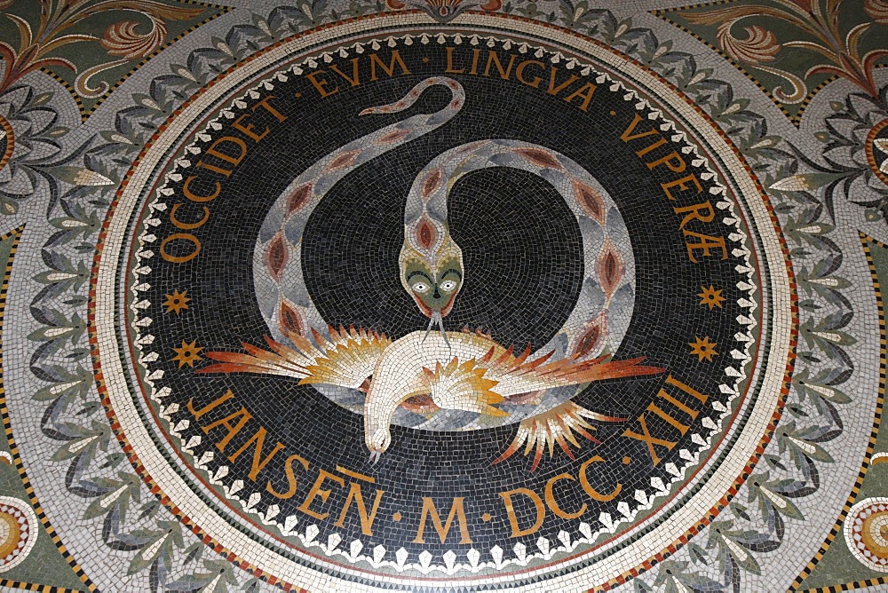 Mosaic in Fourviere Basilica, Lyon, Rhone, France, Europe