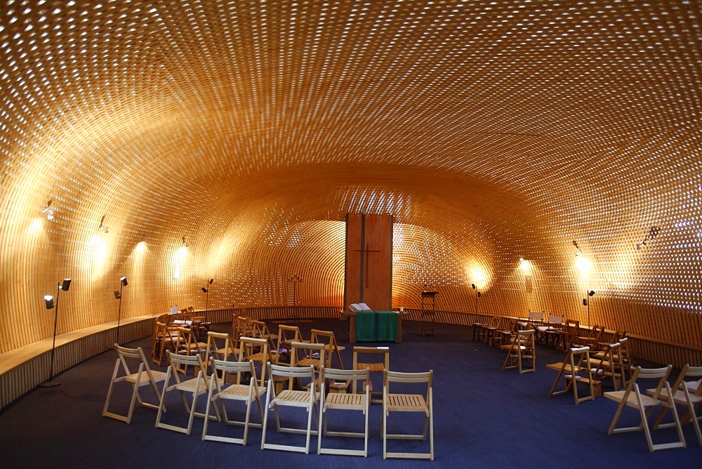 Chapel designed by Marc Rolinet for the Diaconesses de Reuilly (Chapelle des Diaconesses), Versailles, Yvelines, France, Europe