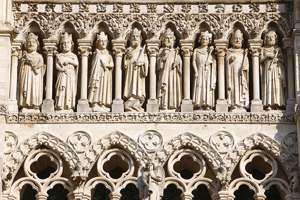 Kings Gallery, Amiens cathedral, UNESCO World Heritage Site, Amiens, Somme, France, Europe