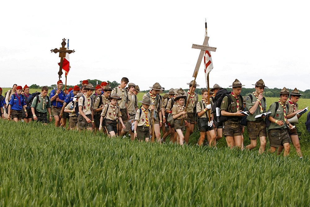 Traditionalist Catholic pilgrimage, Eure-et-Loir, France, Europe