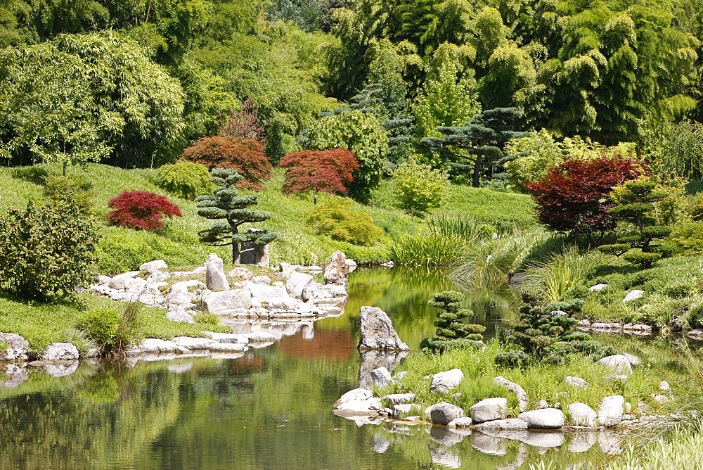 Zen garden, Anduze, Gard, France, Europe