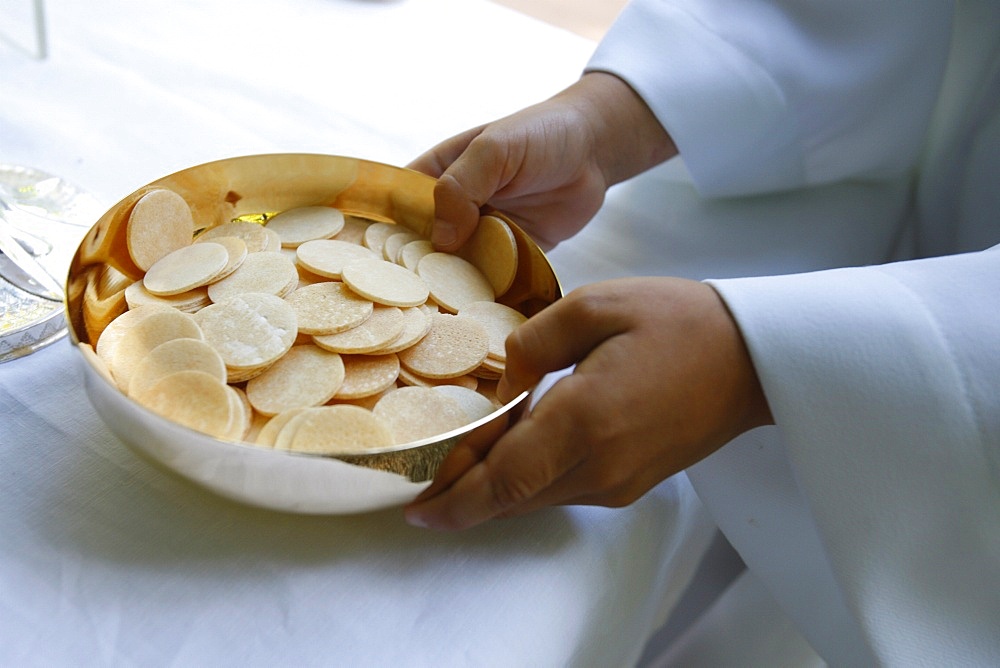 Host wafers, La Roche-sur-Foron, Haute Savoie, France, Europe