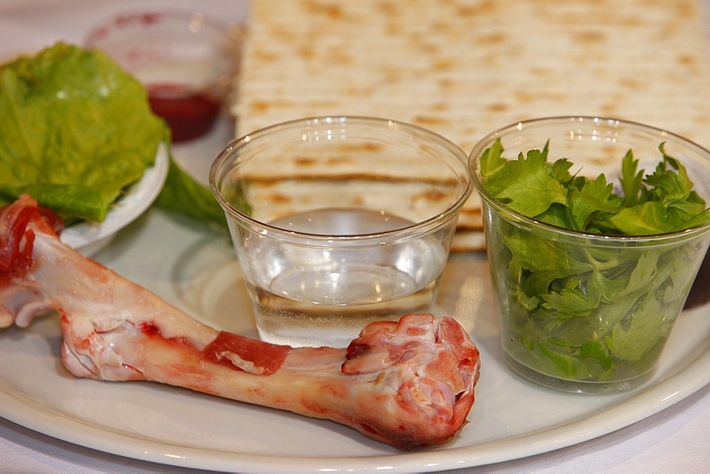 Passover celebration dishes, Paris, France, Europe