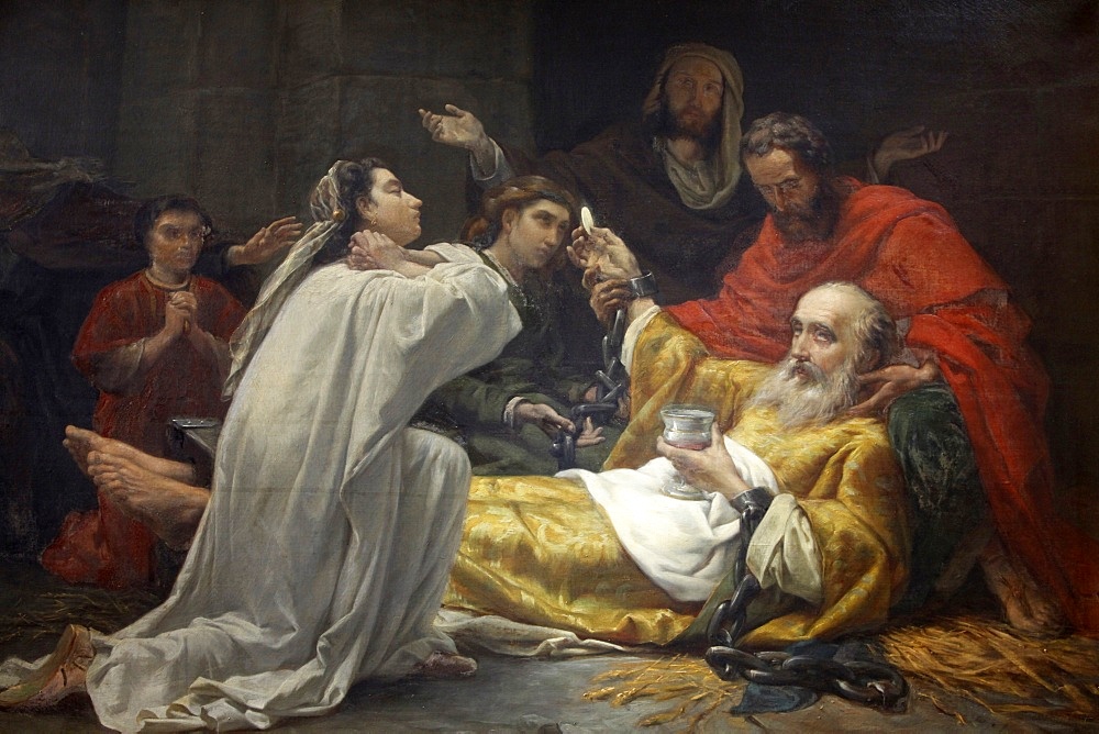 Painting of Saint-Francois-Xavier's death in Saint-Francois-Xavier church, Paris, France, Europe