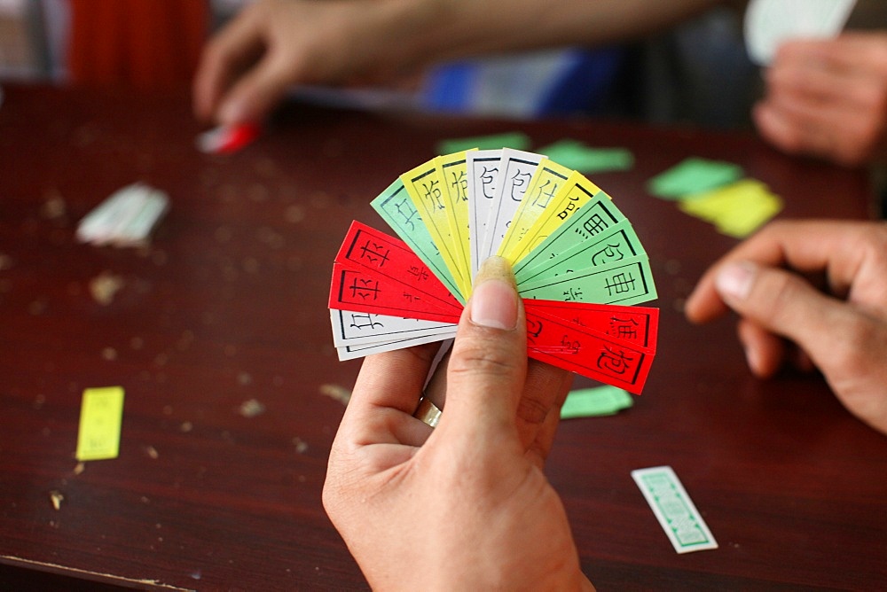 Chinese card game, Ho Chi Minh City, Vietnam, Indochina, Southeast Asia, Asia