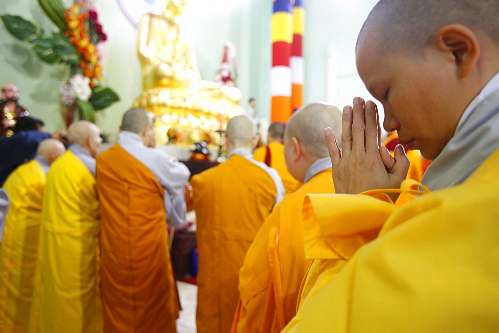 Wesak day celebration in Khanh Anh temple, Evry, Essonne, Ile-de-France, France, Europe