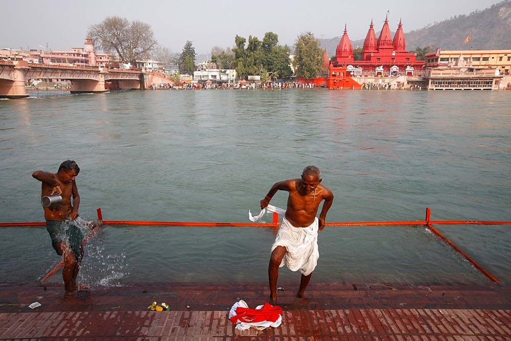 Bathing ghat, Haridwar, Uttarakhand, India, Asia